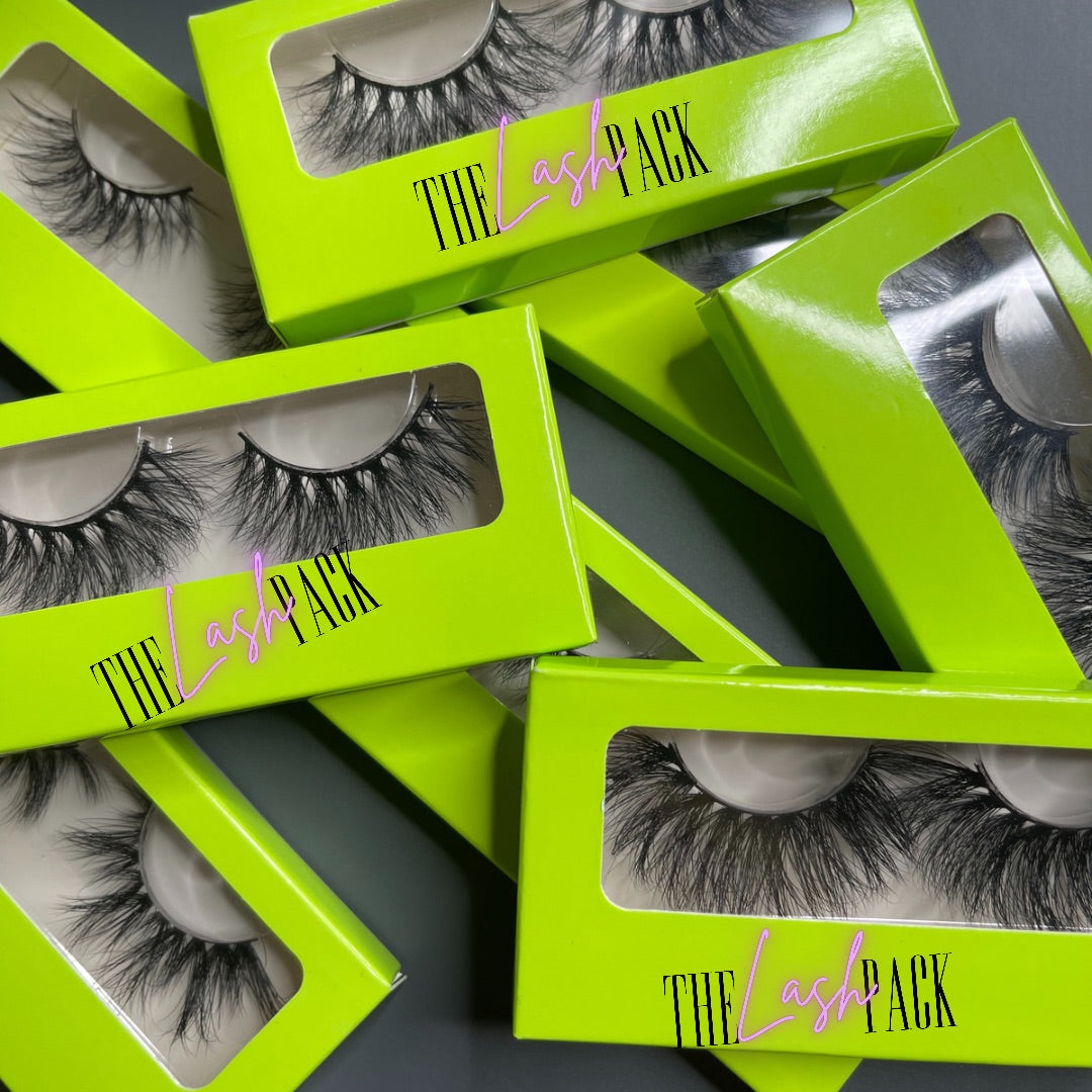 multiple fluffy lashes stacked on top of each other